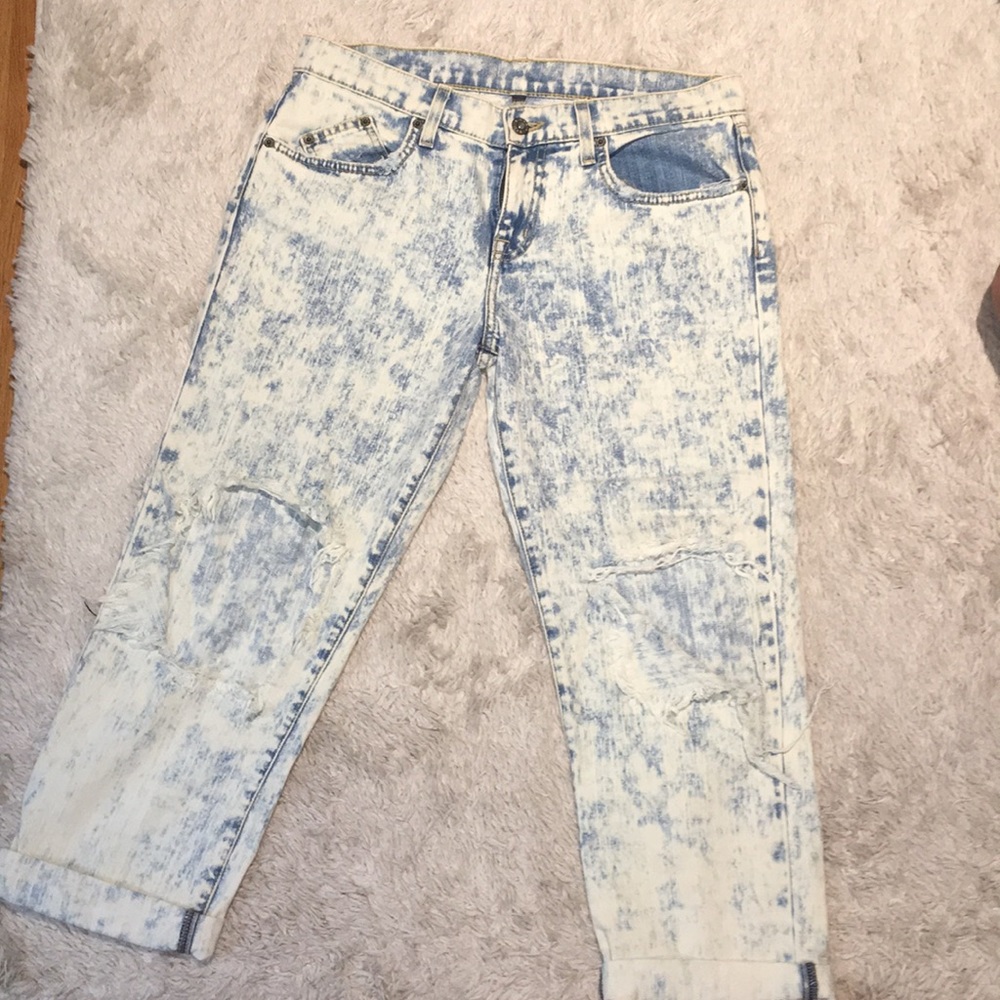 LF -Acid washed CARMAR boyfriend jean